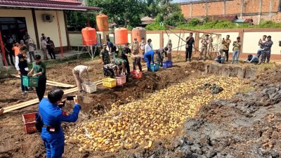 Bea Cukai Musnahkan 1.200 Keranjang Mangga Ilegal Asal Malaysia di Dumai