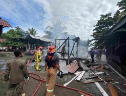 Lima Rumah Ludes Terbakar di Dumai, Diduga Akibat Korsleting Listrik